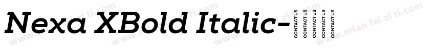 Nexa XBold Italic字体转换